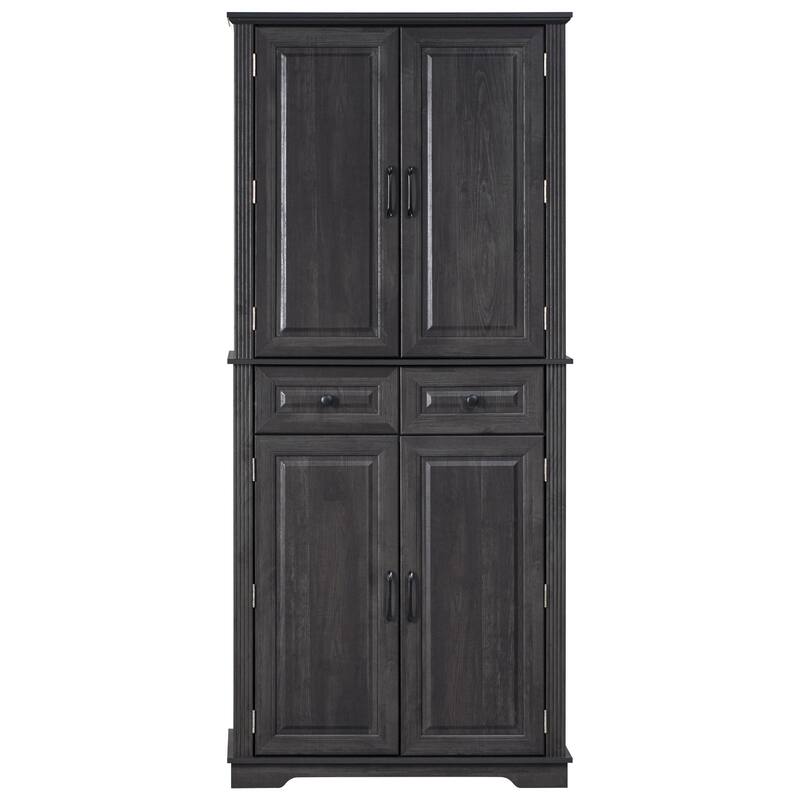 Pantry Cabinet with 3 Pull Out Cabinet and 2 Drawers