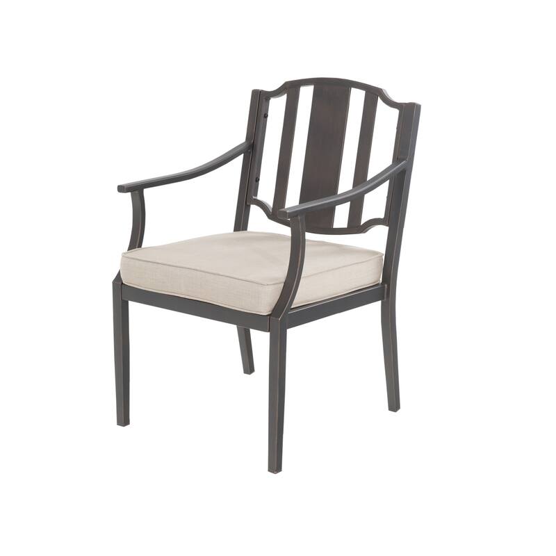 2-Piece Metal Outdoor Dining Chair