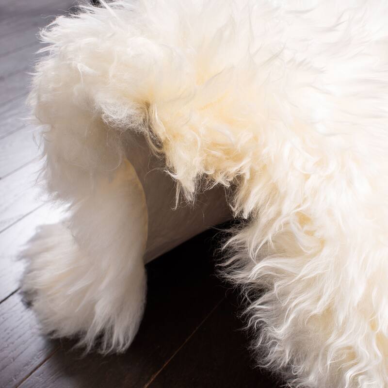 SAFAVIEH Handmade Natural Sheepskin Leanca 3.4-inch Thick Rug