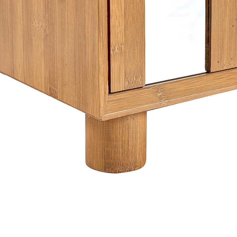 26" Tall Modern Nightstand with Charging Station, 23.75" Wide Wood Bedside Table /2 Storage Drawers