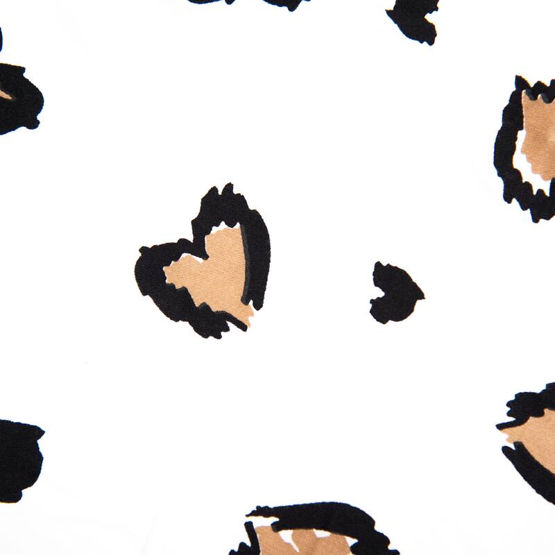 Rizzy Home Leopard Hearts Cotton Fitted Cribsheet - 28" X 52"