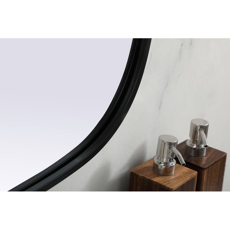 Indigo Home Metal Frame Oval Mirror 20x36 Inch