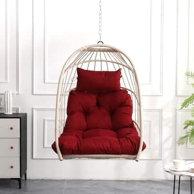 Hanging Garden Rattan Egg Swing Chair chair for Patio,Bedroom,Balcony