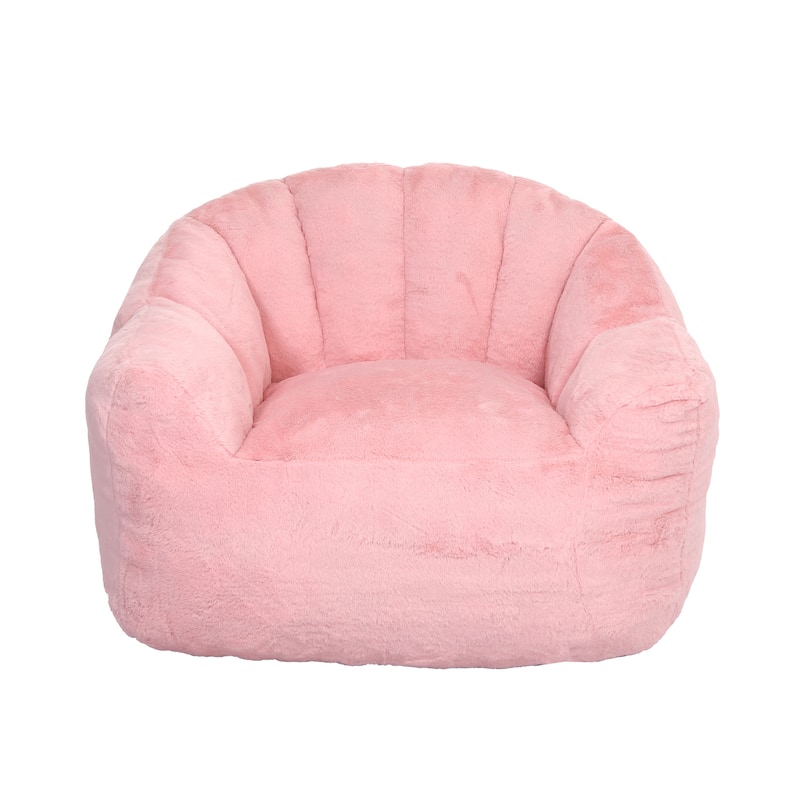 Arm Chair Side Chair Pink Bean Bag Sofa Chair Lounge Chair with Armrests, Leisure Chair Accent Chair