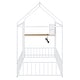 preview thumbnail 26 of 28, Metal Twin Size Kids Bed House Bed with Desk,Shelves,Power Outlets and USB Ports