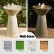 preview thumbnail 16 of 30, Glitzhome 27.5"H LED Turquoise Two Birds Embossed Ceramic Fountain
