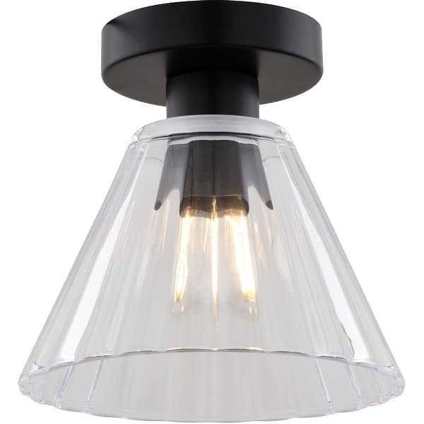 slide 2 of 11, Vaxcel Lighting C0322 Dalton 8" Wide Semi-Flush Ceiling Fixture / Matte Black