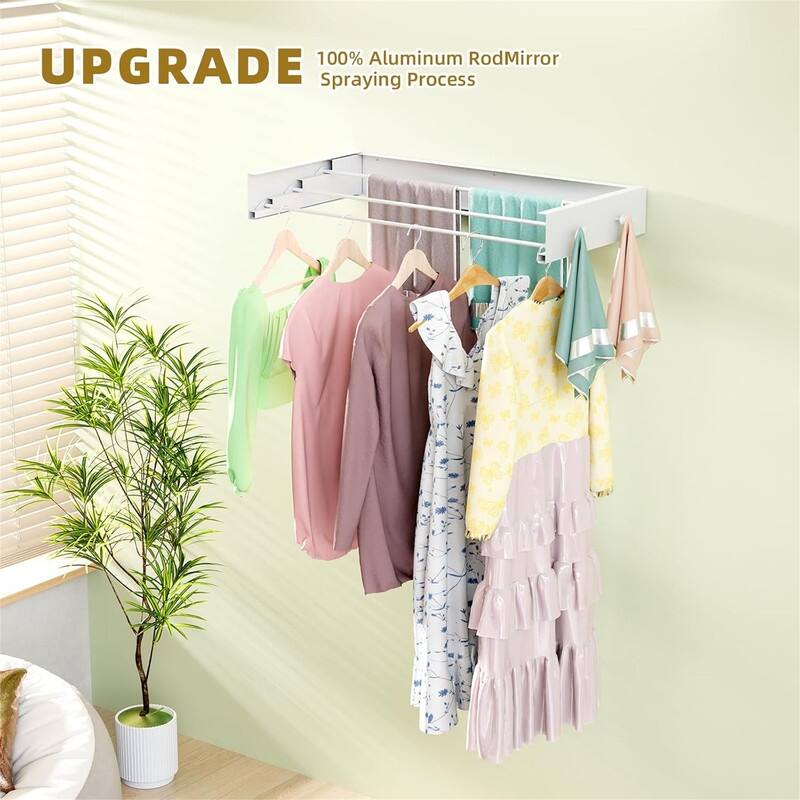 Wall Mounted Drying Rack - 19.8", Space-Saving