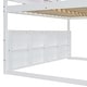 preview thumbnail 59 of 78, Twin/Full Size House Loft Bed with Slide and Tent, Wooden House Bed with Roof Frame, Storage Shelves & Car Shaped Storage Unit