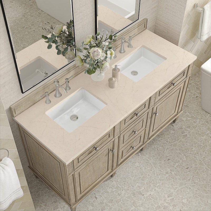 James Martin Vanities 424-V60D-3EMR Lorelai 60" Double Basin Wood