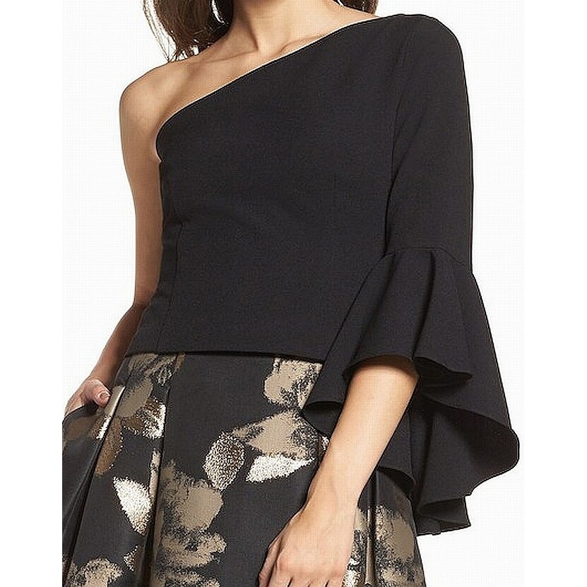 eliza j bell sleeve collar top