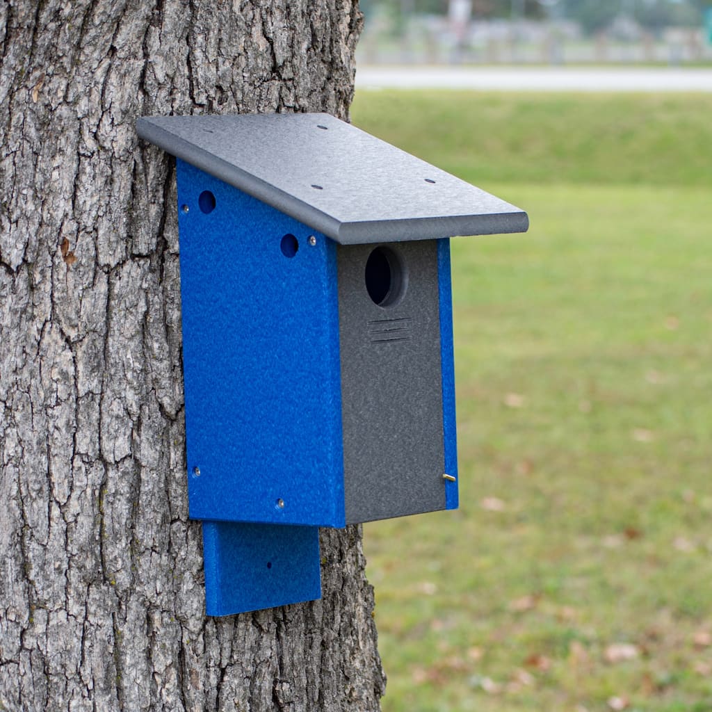 OUTDOOR LEISURE PRODUCTS Model GM21GBL Blue Bird House Made of High Density Poly Resin