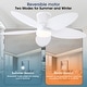 preview thumbnail 18 of 26, 42 Inches Flush Mount Ceiling Fan with Light and Palm Leaf ,3CCT Dimmable LED Integrated,for Indoor and Outdoor - 42 Inches