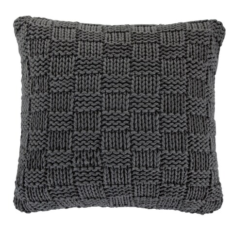 HiEnd Accents Chess Knit Euro Pillow, 27"x27"