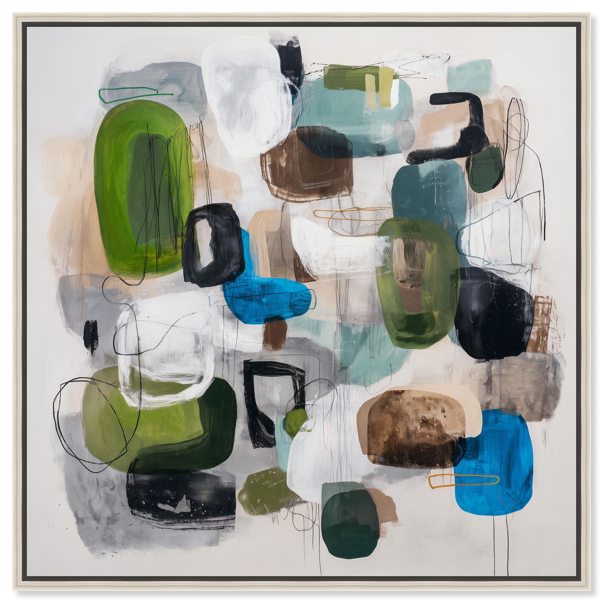 Tectonic Plates II Modern Wall Art Canvas Print by Art Remedy