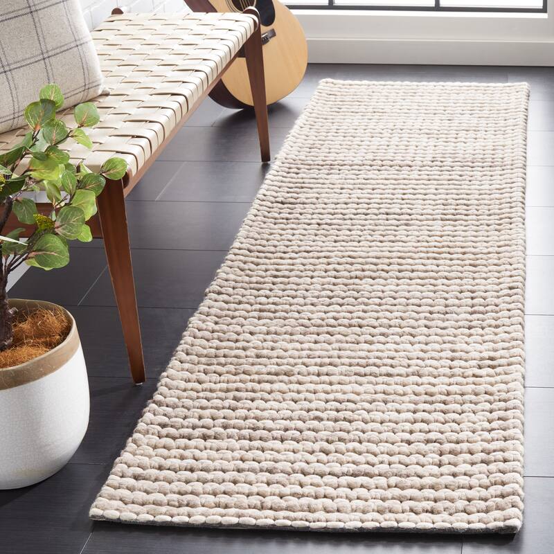 SAFAVIEH Handmade Marbella Katrein Wool Rug - 6' x 9' - Silver/Ivory