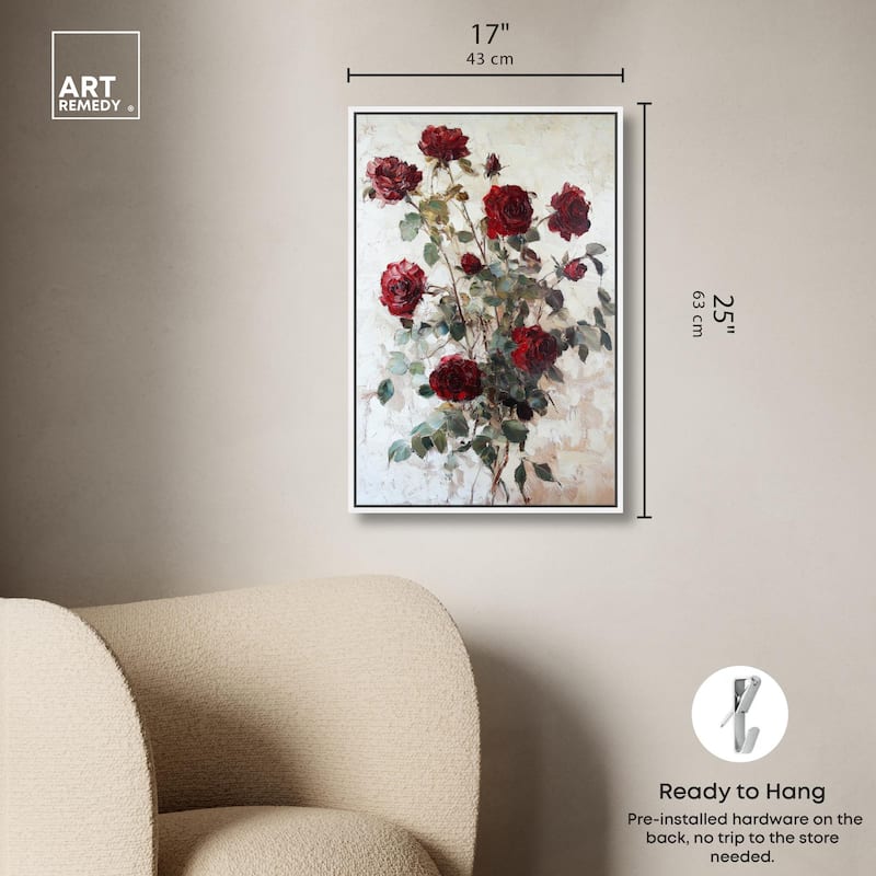 Velvet Vermilion I Canvas by Art Remedy