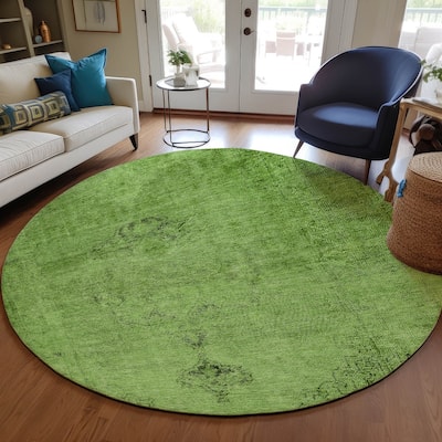 Machine Washable Indoor/ Outdoor Chantille Vintage Traditional Rug