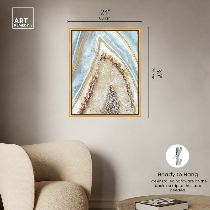 Art Remedy Clarity Art Framed Mineral, Agate & Geode 1 Piece Canvas Wall Art