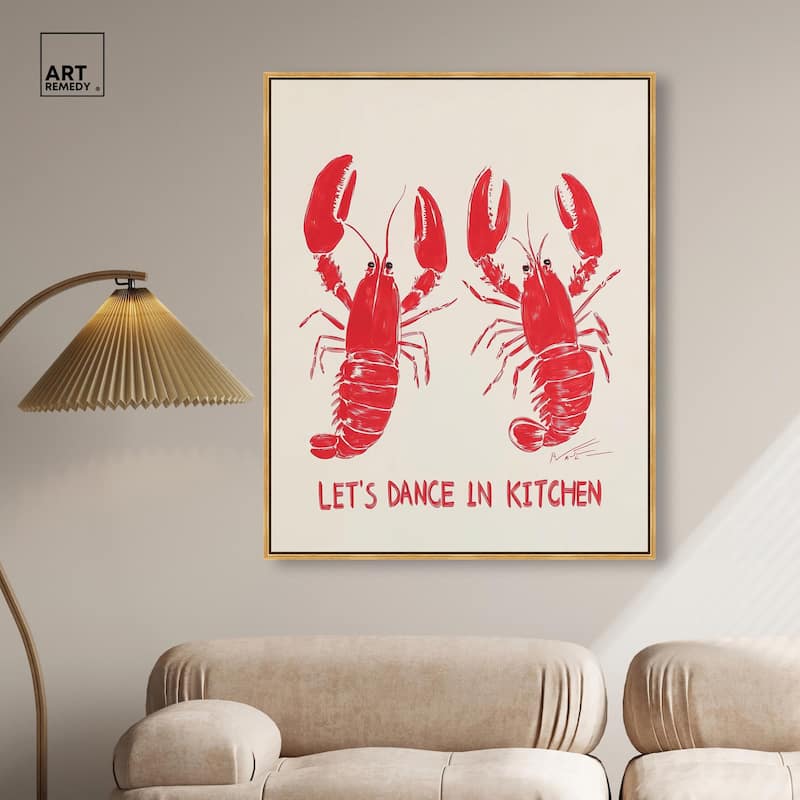 Let's Dance In Kitchen Canvas by Art Remedy