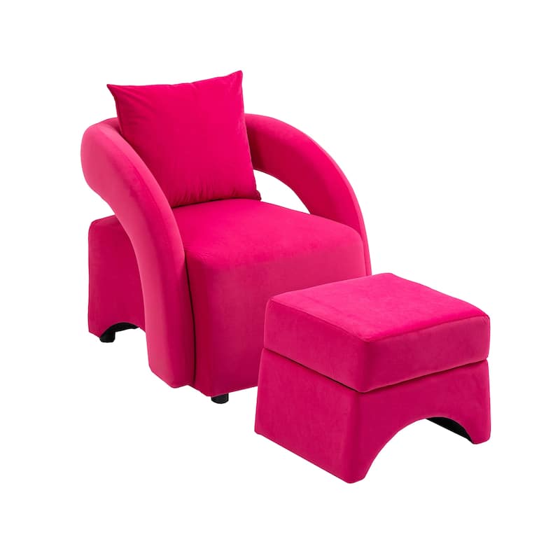 Mid Century Modern Barrel Chair Upholstered Club Tub Round Arms Chair for Living Room
