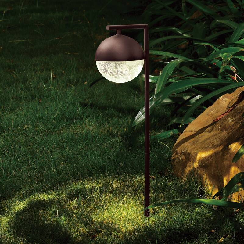Lisle Low-Voltage Bronze Outdoor Landscape Path Light LED Clear Glass - 5-in W x 19.5-in H x 6.25-in D - Bronze - 5-in W x 19.5-in H x 6.25-in D