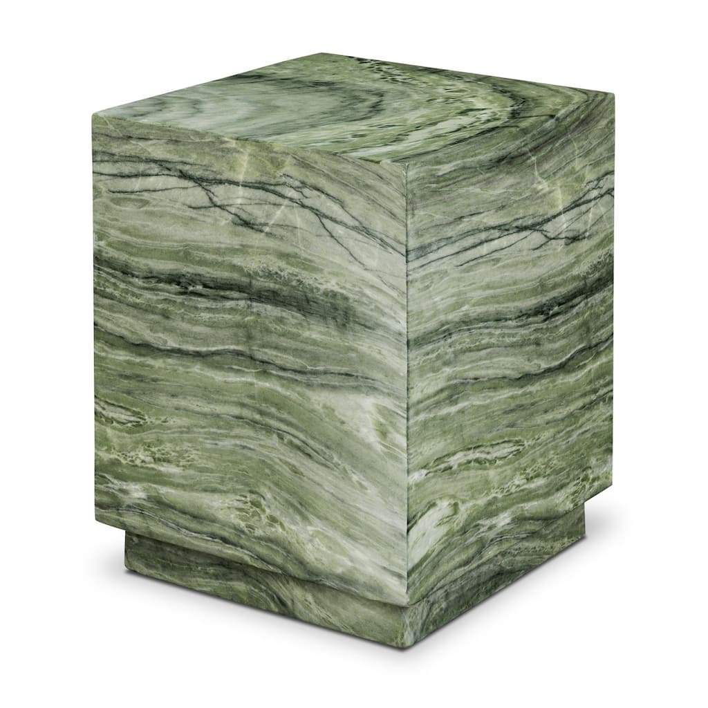 Stova Cube Concrete Side Table with Marble Finish