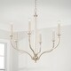 preview thumbnail 2 of 4, Breigh 6-light Brushed Champagne Medium Chandelier