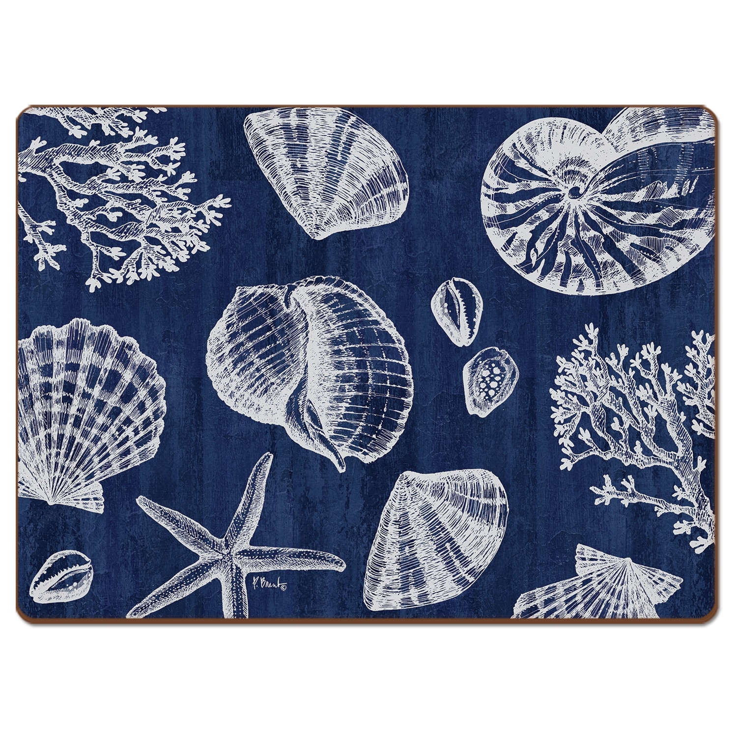 SEASHELL TAPESTRY REVERSIBLE PLACEMAT 
