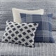 preview thumbnail 33 of 58, Madison Park Signature Essence Oversized Cotton Clipped Jacquard Comforter Set with Euro Shams and Throw Pillows