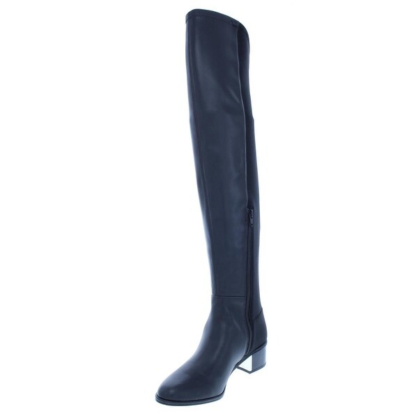 calvin klein over the knee leather boots
