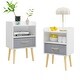 preview thumbnail 18 of 38, 2-Tier Kids Nightstand With Fabric Drawer, Set of 2