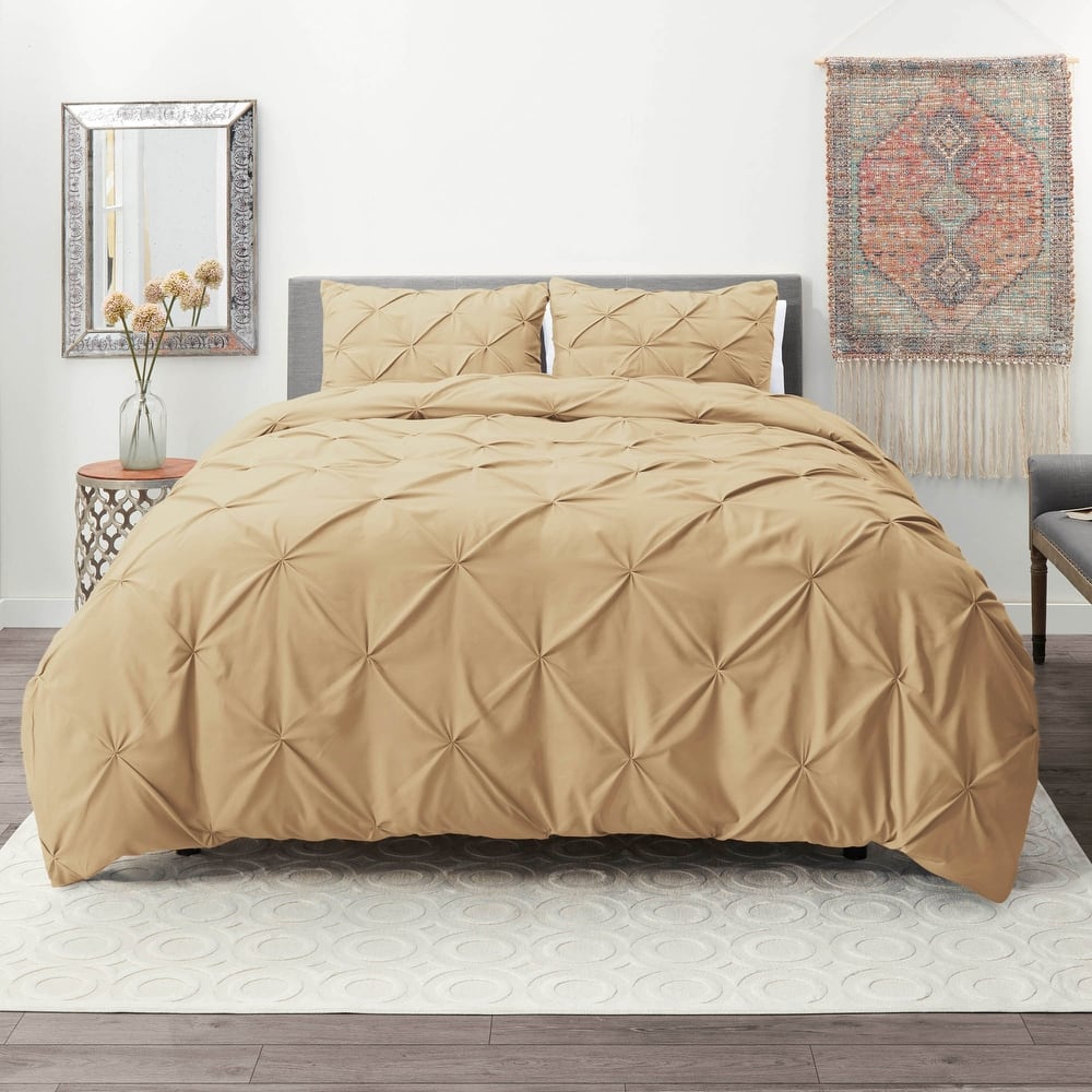Nestl Pinch Pleat 3-piece Duvet Cover Set