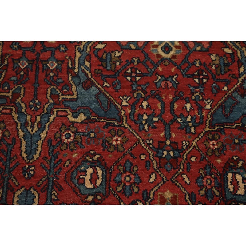 Hand Knotted Oriental 100% Wool Carpet Traditional Floral Oranges & Rust Malayer Area Rug - 13' 5'' X 11' 1''