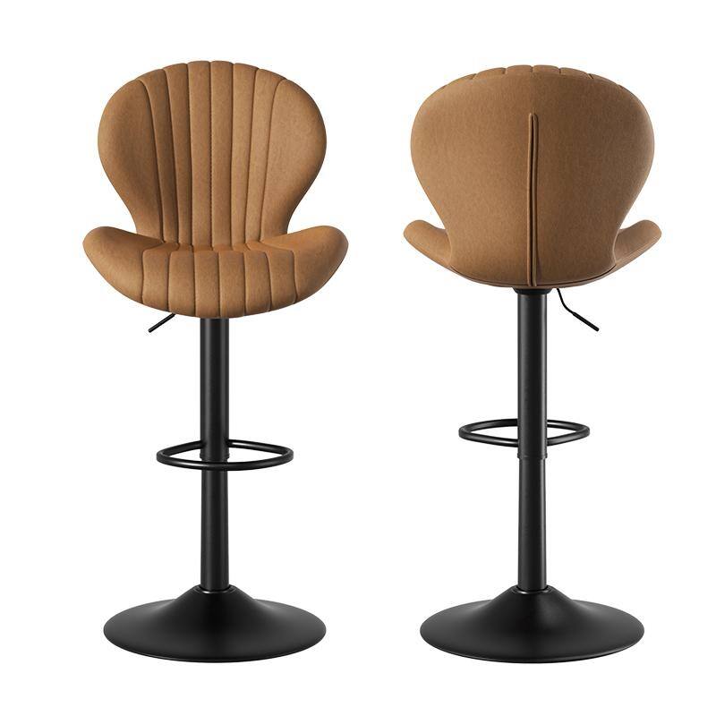 Bar Stools Set of 2 Modern Swivel Bar Chairs, Barstools Counter Height with High Backrest, Easy 3-5 Minute Assembly