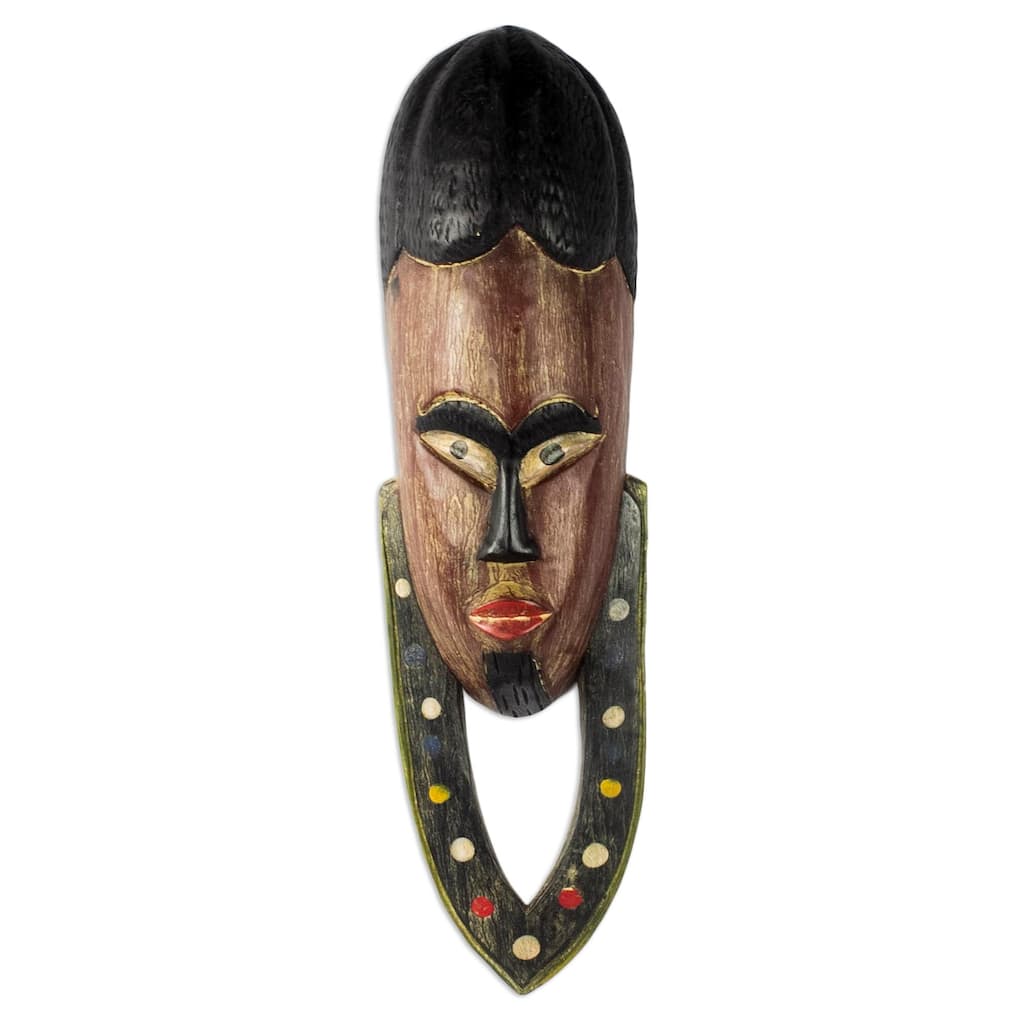 Novica Handmade Okwantwefo African Wood Mask