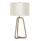 Bryan Golden Antique Brass Finish Table Lamp with Linen Shade