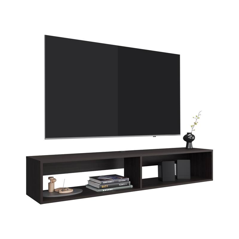 TV Stand with 2 Shelves for media devices and decor,FSC Certified CPSIA Compliant