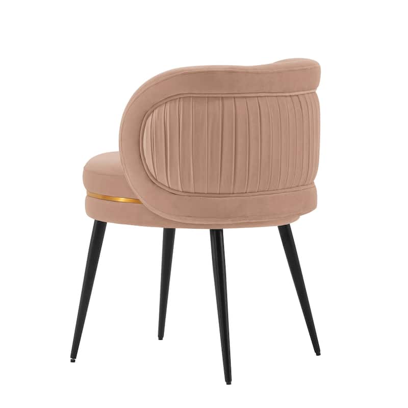 Manhattan Comfort Modern Kaya Pleated Velvet Dining Chair