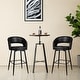 preview thumbnail 2 of 50, Glitzhome Modern 3-Piece Adjustable Bar Table Faux Leather Stool Pub Sets