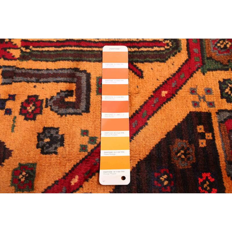 ECARPETGALLERY Hand-knotted Teimani Light Orange Wool Rug - 3'3 x 6'1