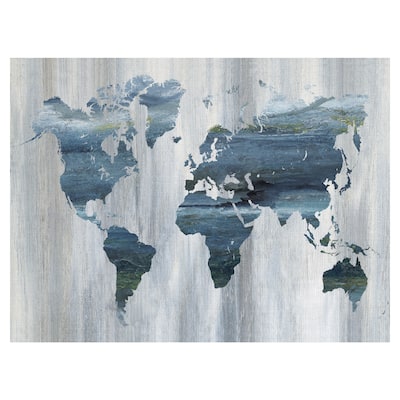 Textural World Map by Nan Canvas Art Print