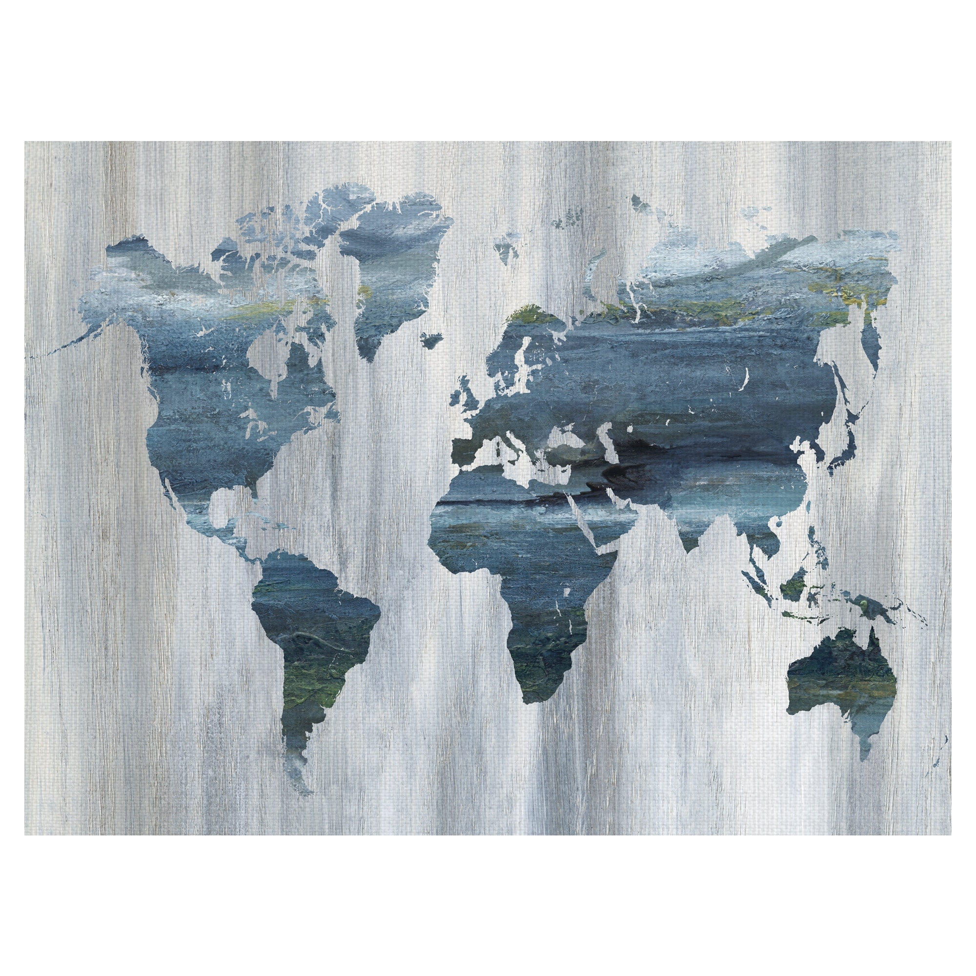 Textural World Map by Nan Canvas Art Print