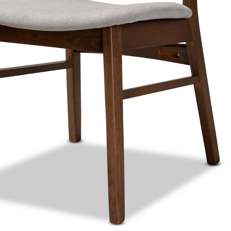 Alston Mid-Century Modern Wood Dining Chair Set (2PCs)