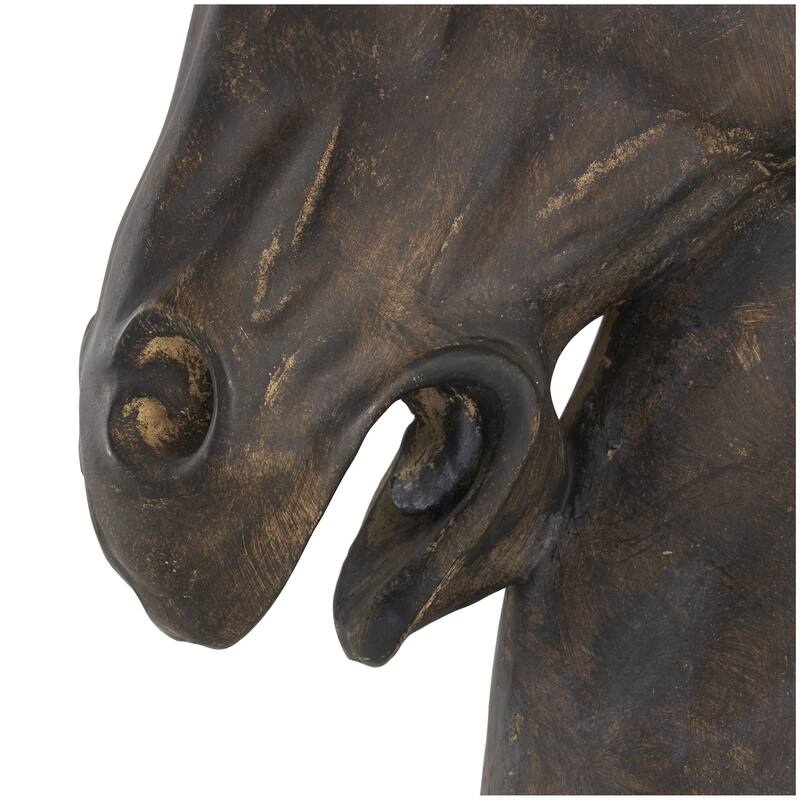 Brown Polystone Horse Decorative Sculpture