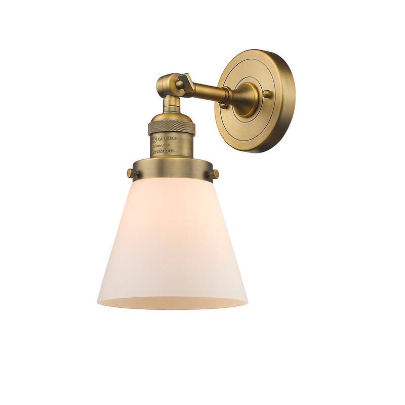 Innovations Lighting Small Cone Single Light 10" Tall Bathroom Sconce