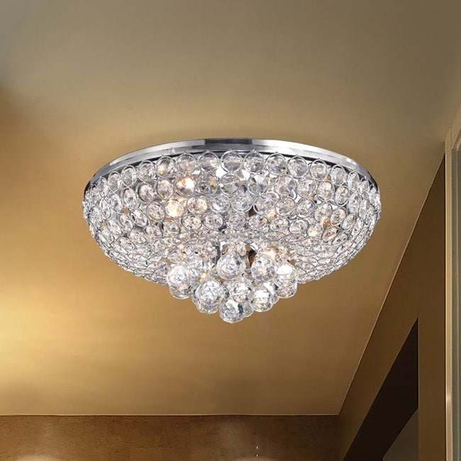 Francisca 4-light Flush Mount Crystal Chandelier