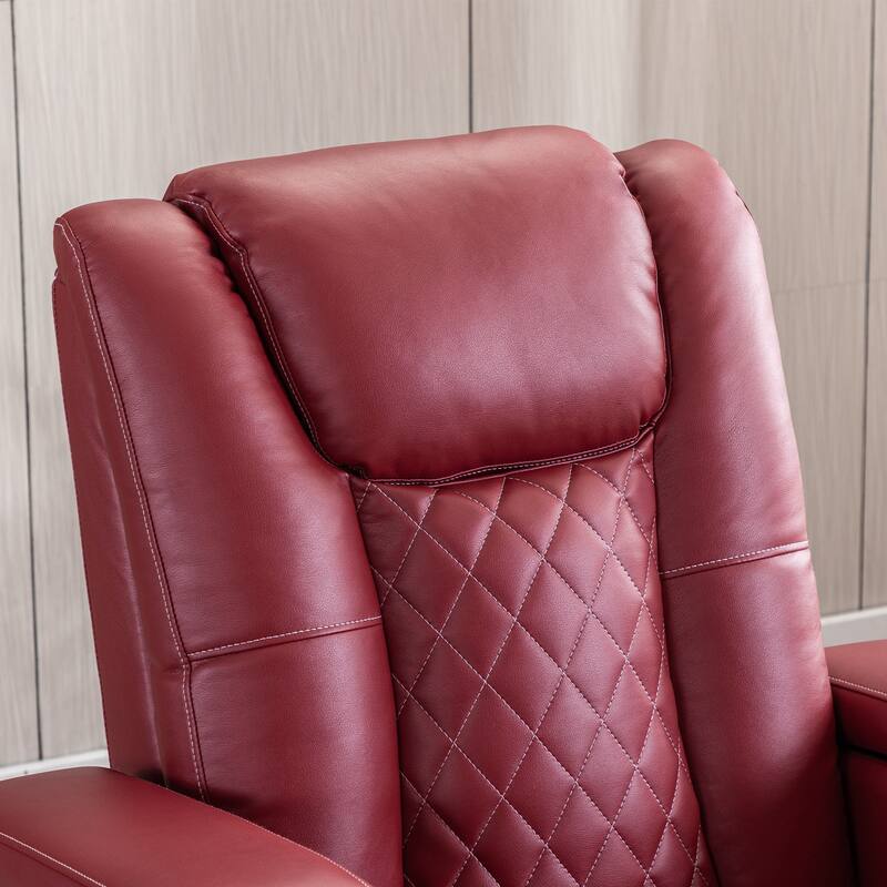 Electric Power Theater Recliner Chair with USB Ports and Cup Holders