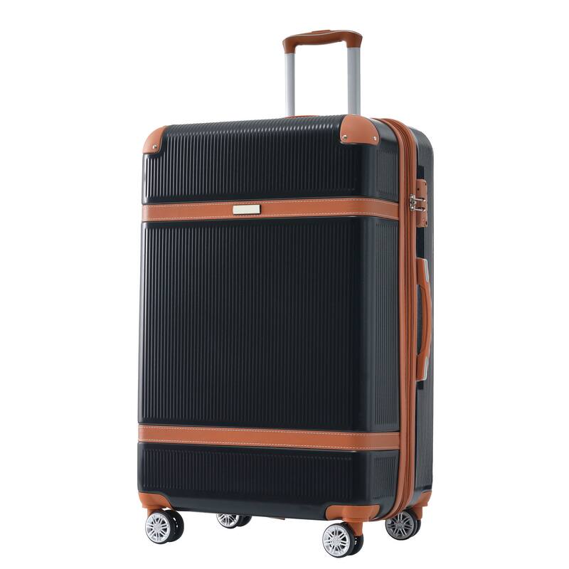 3 Piece Hardside Lightweight Luggage Sets with Double Spinner 8 Wheels and TSA Lock