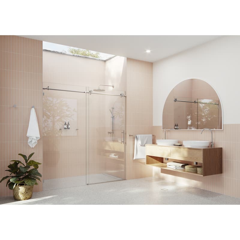 Glass Warehouse 68 in. - 72 in. x 78 in. Frameless Sliding Shower Door